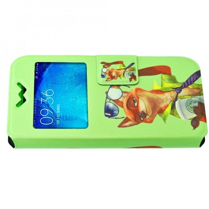 Чохол книжка Foto Universal Book Cover Disney series Zootopia 4.0-4.3" Світло-зелений-3