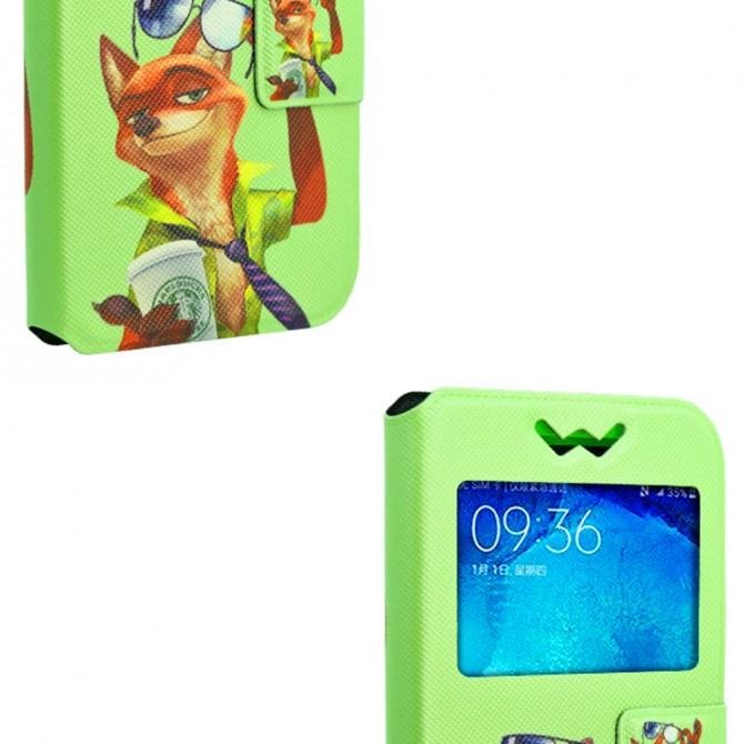 Чохол книжка Foto Universal Book Cover Disney series Zootopia 5.2-5.5" Світло-зелений-3