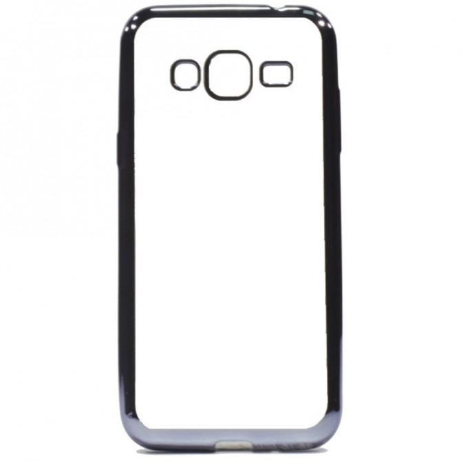 Чехол Electroplating TPU case для Samsung G530 Чёрный-1