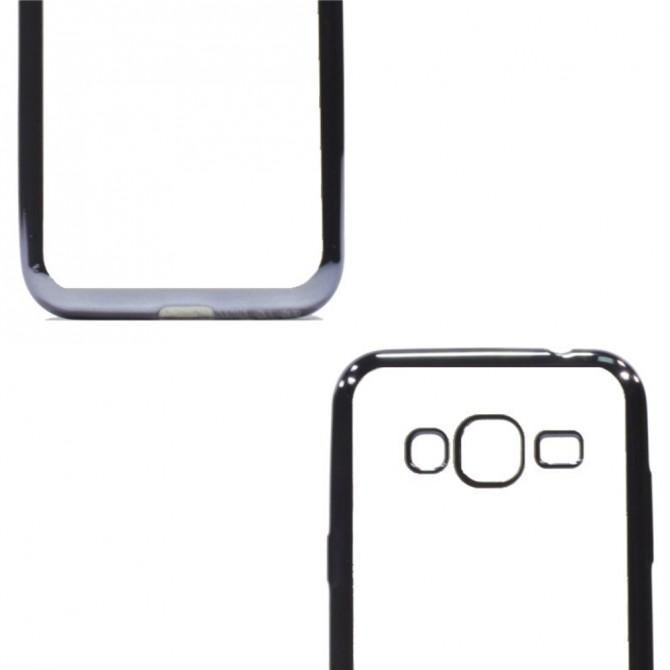 Чехол Electroplating TPU case для Samsung G530 Чёрный-2
