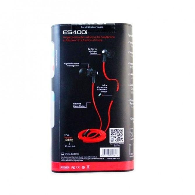 Наушники AWEI ES400i Чёрный-2