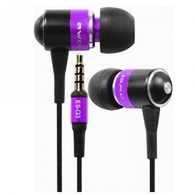 Наушники AWEI ES-Q3 Violet-1