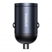 Автомобільний зарядний пристрій 1USB + 1Type-C Baseus Tiny Star Mini Car Charger 30W Black
