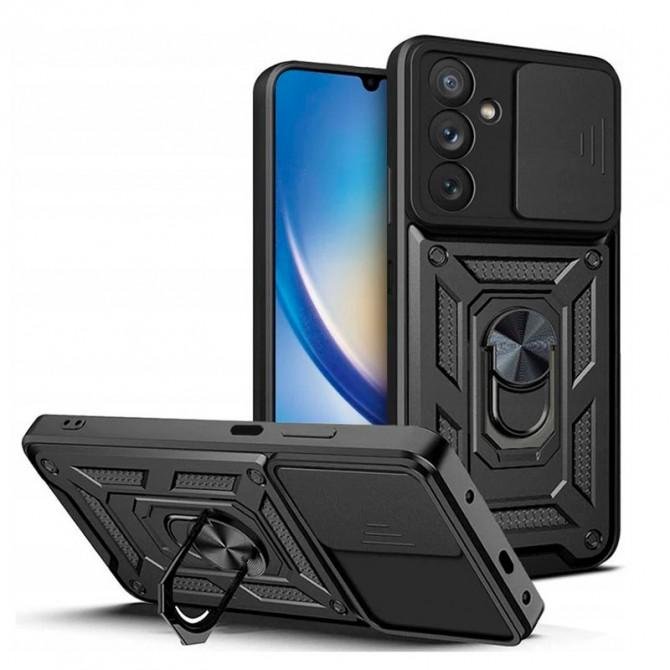 Противоударный чехол для Samsung A166 Galaxy A16 Black (with Camshield and magnet)