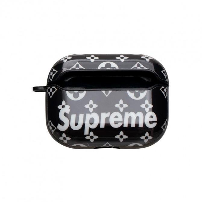 Чехол U-Like Glossy Brand Protective For Airpods Pro Supreme Black