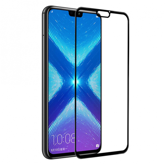Захисне скло для HUAWEI Honor 8X Full Glue (0.25 мм, 2.5D, чорне) ЛЮКС-3