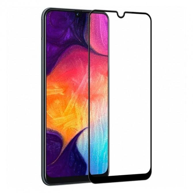 Защитное стекло для SAMSUNG A307 Galaxy A30s 2019 Full Glue (0.25 мм, 2.5D, чёрное) ЛЮКС