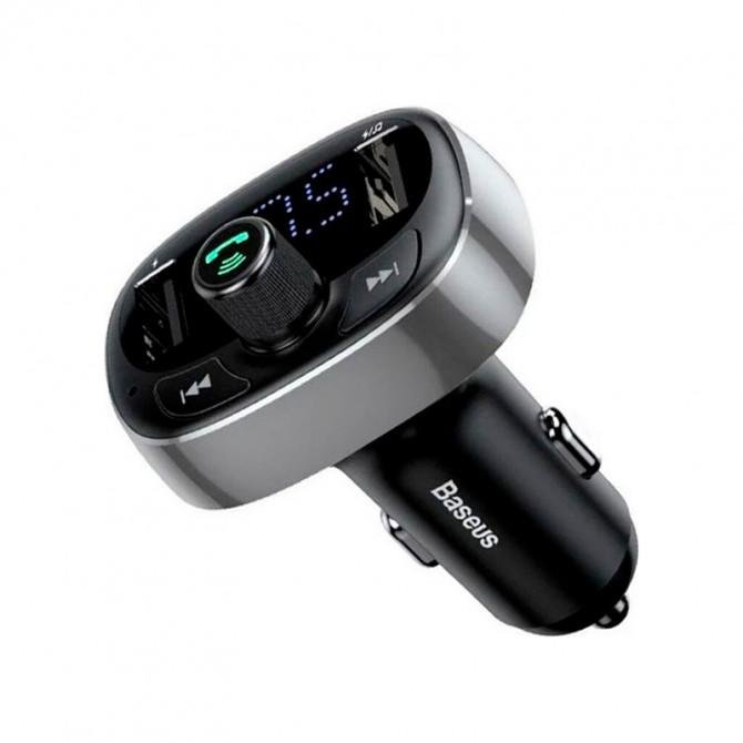 ФМ Модулятор Baseus T-Typed Bluetooth MP3/Charger (CCALL-TM01) Black