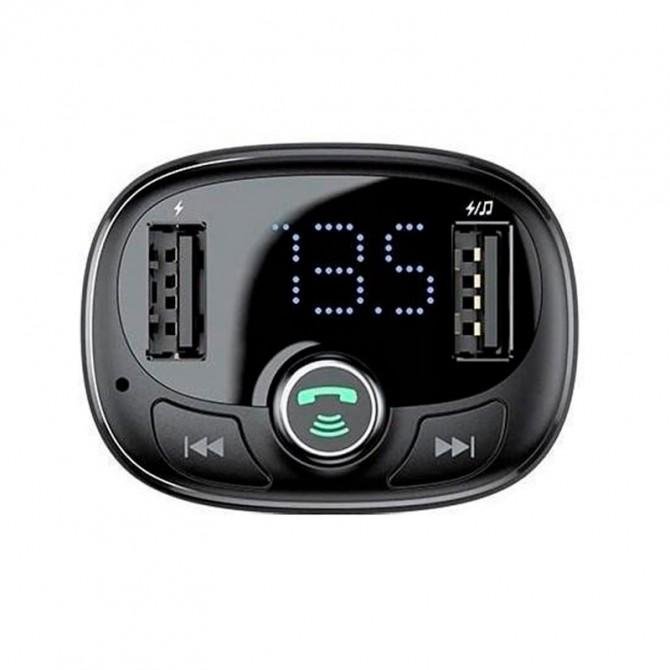 ФМ Модулятор Baseus T-Typed Bluetooth MP3/Charger (CCALL-TM01) Black-3