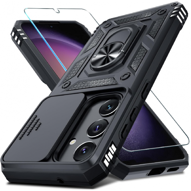 Чехол HONOR Hard Defence Series Samsung Galaxy S22 Black (with Camshield and magnet)-3