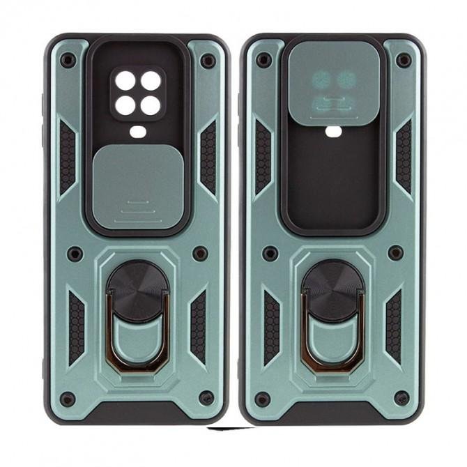 Чохол HONOR Hard Defence Series Xiaomi Redmi Note 9 Pro/Note 9s Green (with Camshield and magnet)