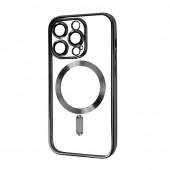 Силиконовый чехол SHINING with MagSafe для iPhone 12 Pro Max Черный