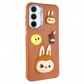 Чохол TPU Leather Toys для Samsung Galaxy A35 (Labubu / Brown) Чохол TPU Leather Toys для Samsung Galaxy A35 (Labubu / Brown)