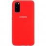 Чехол накладка Original Soft Case Samsung G980 Galaxy S20 Красный FULL