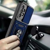 Чехол HONOR Hard Defence Series Samsung A525 Galaxy A52 Blue (with Camshield and magnet)