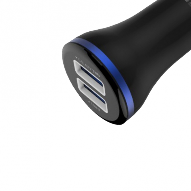 Автомобільний зарядний пристрій 2USB LDNIO (3.1A) Чорний (DL-C23)-2