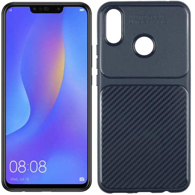 Чехол iPaky Carbon Thin Seria для Huawei P Smart Plus/Nova 3i Navi Blue