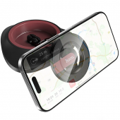 Автодержатель Hoco H90 Tower folding ring magnetic car holder(dashboard) black and red
