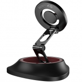 Автодержатель Hoco H90 Tower folding ring magnetic car holder(dashboard) black and red