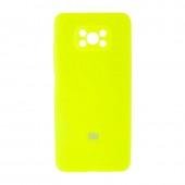 Чехол Original Soft Case Xiaomi Poco X3 NFC Ярко Желтый FULL