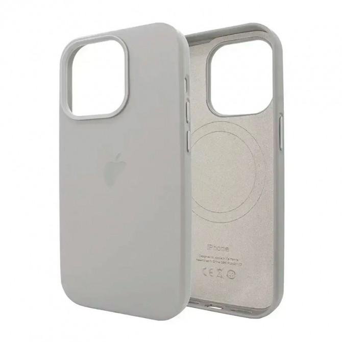 Оригинальный силиконовый чехол для iPhone 16 Pro Max Titanium Grey FULL