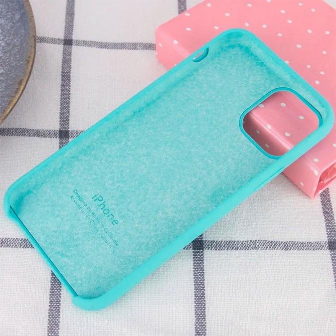 Оригінальний силіконовий чохол для iPhone 11 Pro Max Бірюзовий-1
