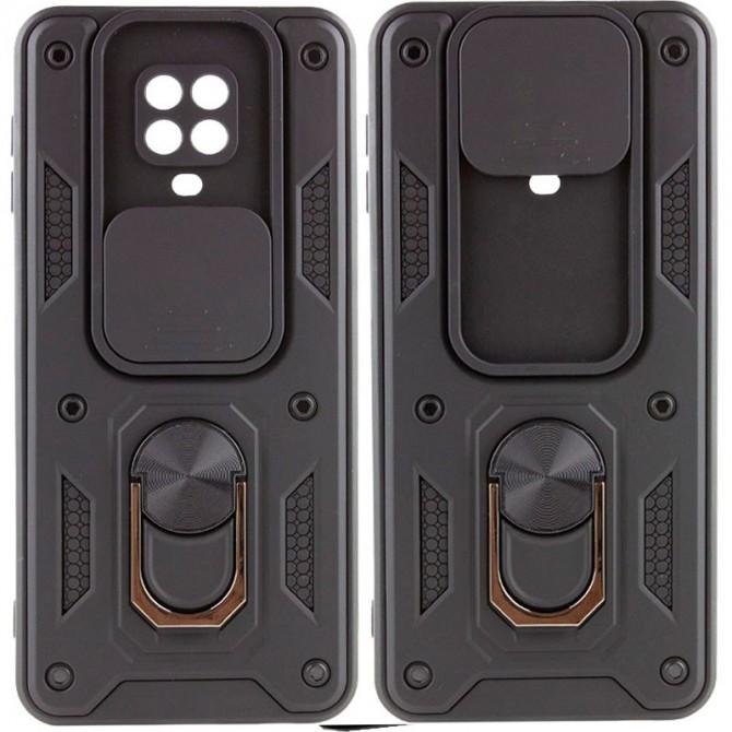 Чохол HONOR Hard Defence Series Xiaomi Redmi Note 9 Pro/Note 9s Black (with Camshield and magnet)-1