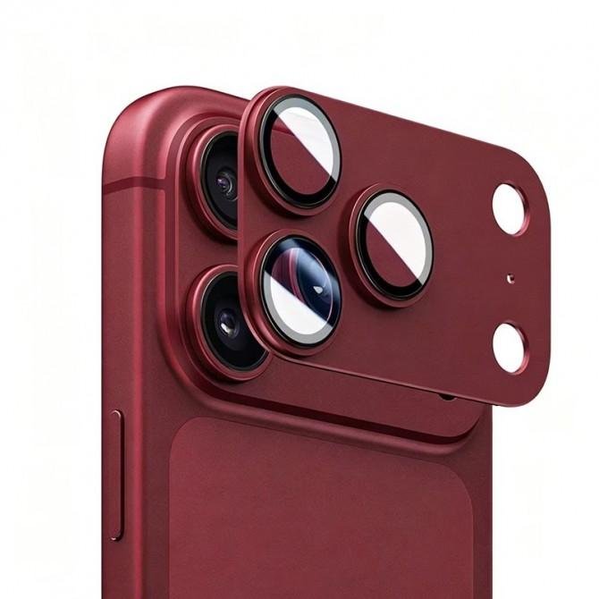 Захисне скло на камеру Titan Armor (тех.пак) для Apple iPhone 18 Pro Red