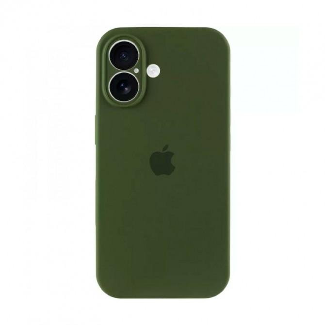 Силиконовый чехол для iPhone 16 Dark Olive FULL