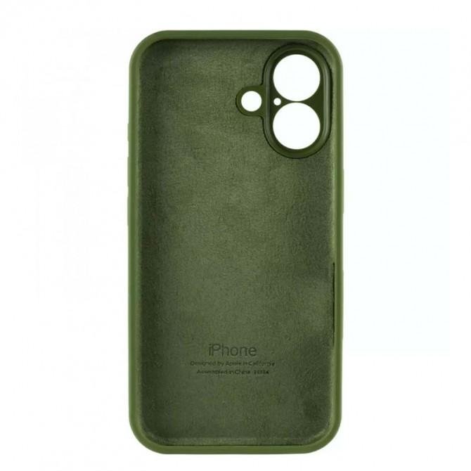 Силиконовый чехол для iPhone 16 Dark Olive FULL-1