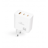 Зарядное устройство для GaN TITANUM CH65PRO PD65W USB-A+2xUSB-C White