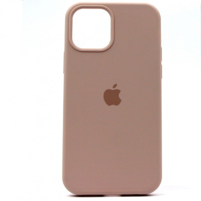 Оригинальный силиконовый чехол для iPhone 13 mini Бежевый FULL-3