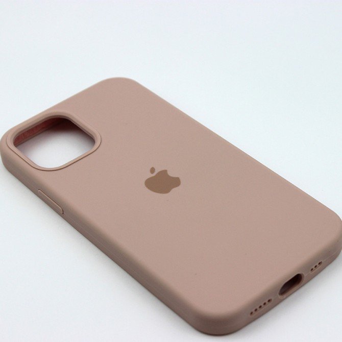 Оригинальный силиконовый чехол для iPhone 13 mini Бежевый FULL-1