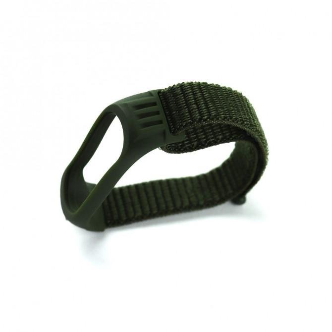 Ремешок для Xiaomi Band 5/6 Nylon design Forest Green-1