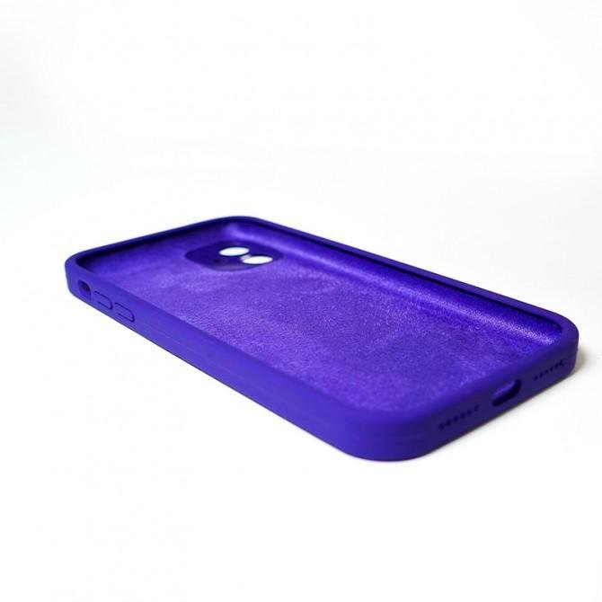 Оригинальный силиконовый чехол для iPhone 11 Темно Фиолетовый FULL (SQUARE SHAPE)-2