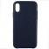 Чохол Leather Case для iPhone X Темно Синiй