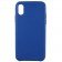 Чохол Leather Case для iPhone X Синiй