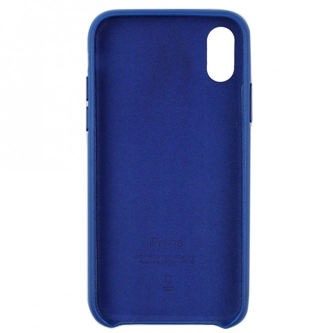 Чохол Leather Case для iPhone X Синiй-2