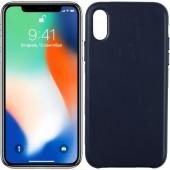 Чохол Leather Case для iPhone Xr Темно Синiй