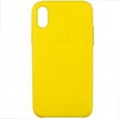 Чехол Leather Case для iPhone Xr Yellow