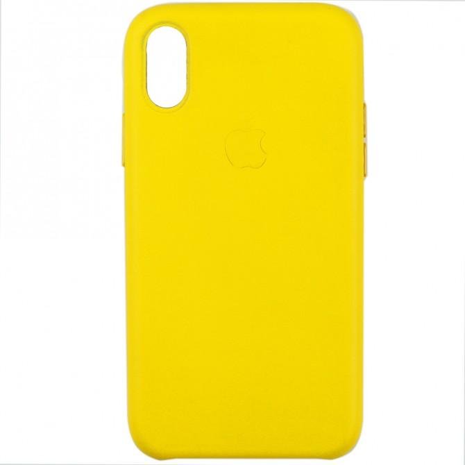 Чохол Leather Case для iPhone Xr Жовтий-1