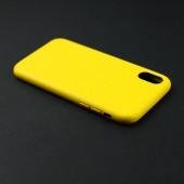 Чехол Leather Case для iPhone Xr Yellow