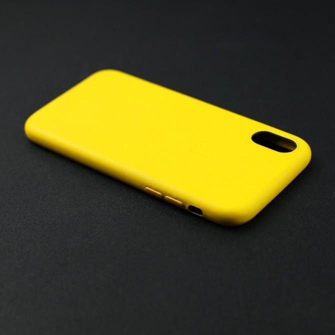 Чохол Leather Case для iPhone Xr Жовтий-3