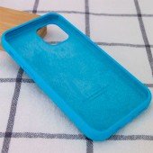 Оригінальний силіконовий чохол для iPhone 14 Blue FULL Оригінальний силіконовий чохол для iPhone 14 Blue FULL