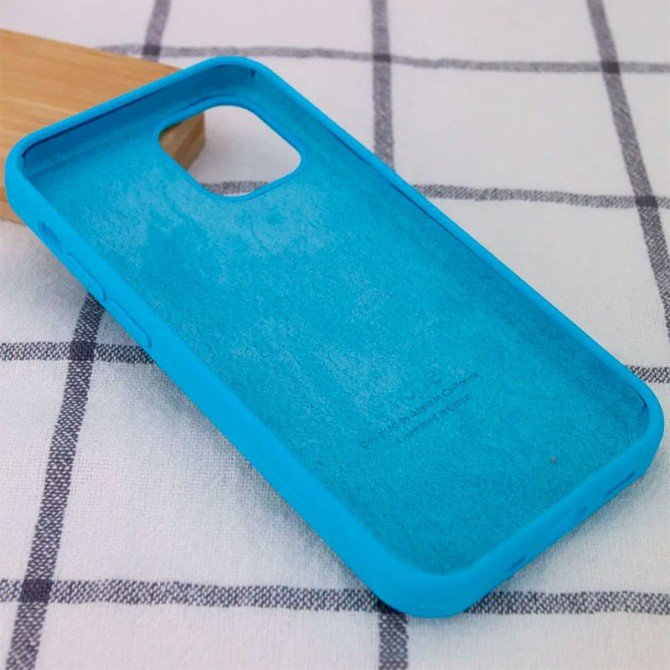 Оригінальний силіконовий чохол для iPhone 14 Blue FULL-1