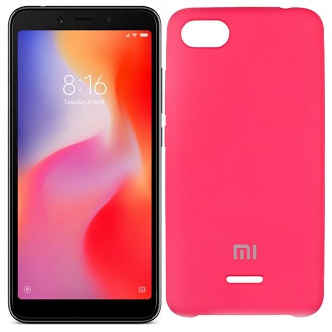 Чехол Soft Case для Xiaomi Redmi 6a Ярко розовый