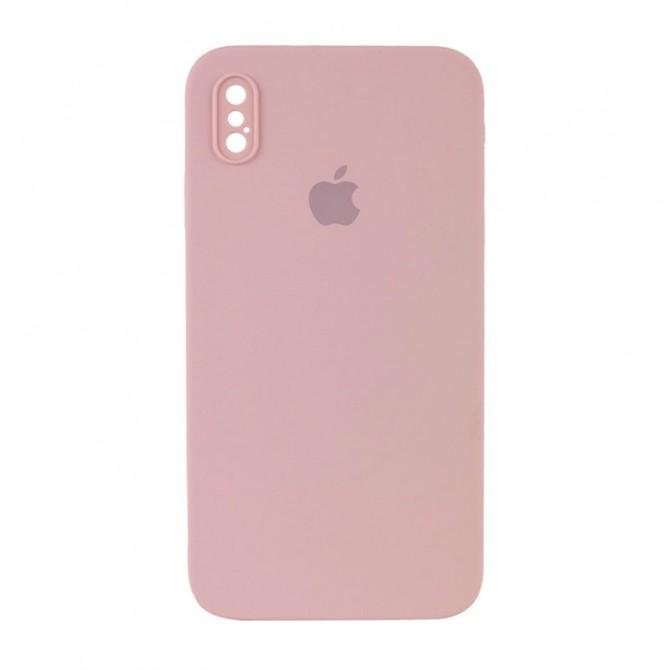 Силиконовый чехол для iPhone X/Xs Бежевый FULL (SQUARE SHAPE)