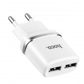 Сетевое зарядное устройство 2USB Hoco C12 White + USB Cable MicroUSB (2.4A) Сетевое зарядное устройство 2USB Hoco C12 White + USB Cable MicroUSB (2.4A)