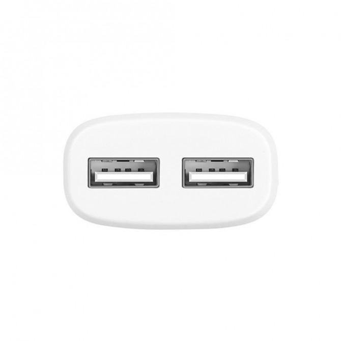 Сетевое зарядное устройство 2USB Hoco C12 White + USB Cable MicroUSB (2.4A)-3