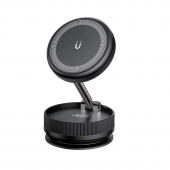 Автотримач XO C196 Magnetic with vacuum cap Black